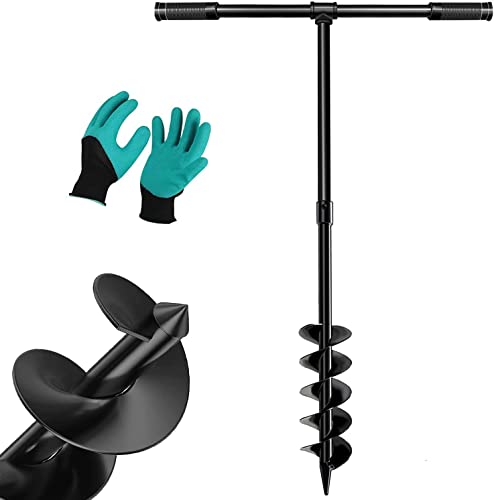 Ponta de Encaixe Manual para Plantas de Postes em Forma de T 85X10 Cm Yoving - Brocas helicoidais - ponta encaixe manual, plantas postes forma T, 85x10 cm, broca talhão, cabeça metal, perfurar agujeros
