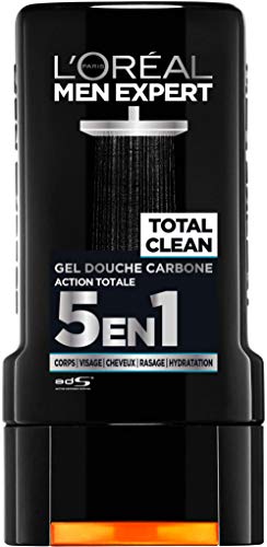 Creme de Banho L'ORÉAL PARIS Men Expert Total Clean 5 em 1 (300 ml) L'OREAL - Gel de banho - hidratação, fragância masculina, fácil de usar, 300 ml
