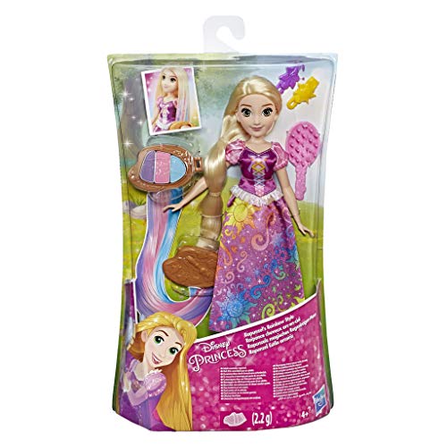 Boneca DISNEY PRINCESS Rapunzel Rainbow Hair (Idade Mínima: 3 anos) Disney - Bonecas - 35 cm, cabelo longo, 3 cores, vestido