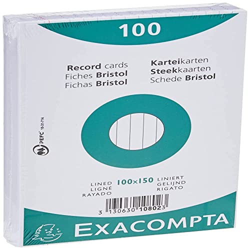 Cartolina Bristol Retrátil Horizontal 100 X 150 Mm Branco EXACOMPTA EXACOMPTA - Papel de arte e artesanato - Bristol, retrátil, horizontal, 100 x 150 mm
