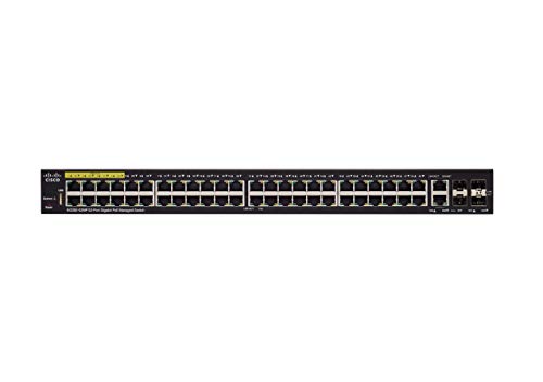 Cisco SG350-52MP Gerido L3 Gigabit Ethernet (10/100/1000) Preto 1U Power over Ethernet (PoE) Cisco - Concentradores e comutadores - gigabit ethernet, 48 ports, power over ethernet, sfp 2