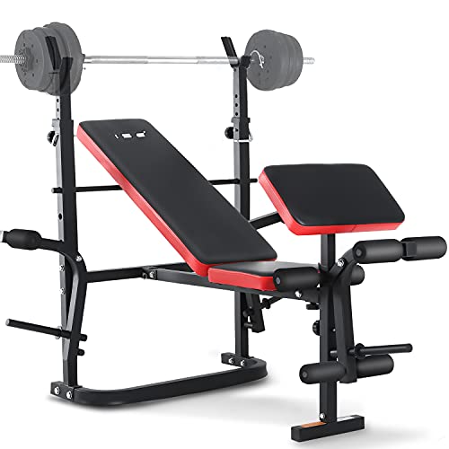 Banco de Musculação ISE Fitness Multi (Vermelho - 47.5x56x129cm) ISE - Bancos de exercício - musculação, multi, 47.5x56x129cm