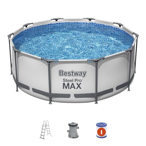 Piscina Tubular BESTWAY Steel Pro Max (305x100cm) Bestway - Brinquedos - 305x100cm, filtragem, escada, desmontável