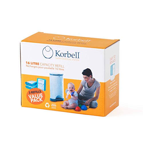 Recarga para Fraldas KORBELL Standard (16L) Korbell - Acessórios para balde de fraldas - 1,6L, polietileno, branco