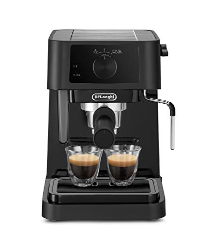 Máquina de Café DELONGHI Stilosa EC230.BK EC230BK DELONGHI - Máquinas de café espresso - retro, preto, aço inoxidável, 1100 W