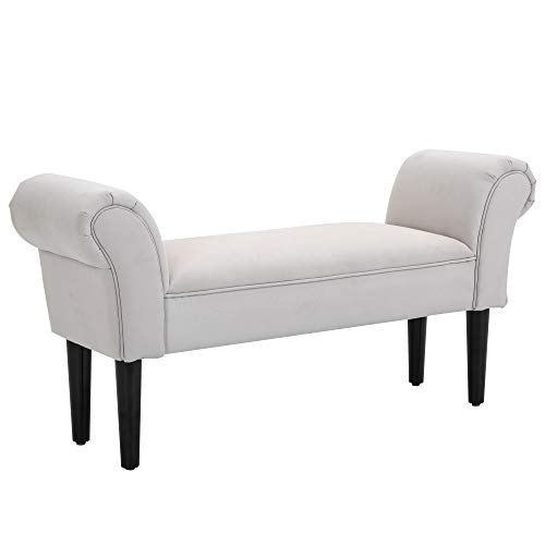 Banco de Dormir Homcom | 102 x 31 x 51 cm - Cinza HOMCOM - Cadeiras - 102x31x51cm, cinza