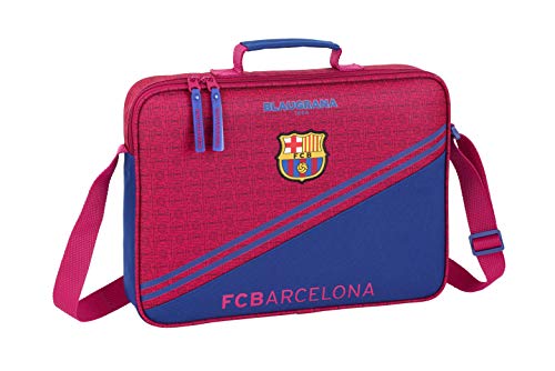 Mala Escolar FC BARCELONA Corporativa (38x28x6cm) FCB - Bolsas, carteiras e estojos - corporativa, compartimentos, fecho éclair, alça ajustável