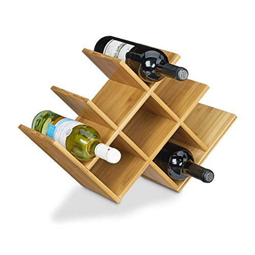 Cesto de Vinho Relaxdays | Castanho (Ferragens) Relaxdays - Suportes para vinhos - cesto, vinho, relaxdays, castanho