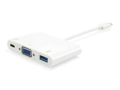 Hub EQUIP USB 3.0 (3.1 Gen 1) Type-C em Branco Equip - Cabos - usb 3.0, type-c, vga, 3 portas