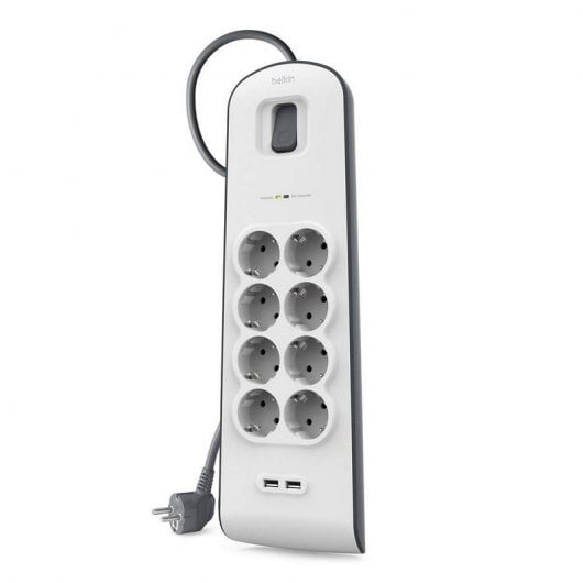 Extensão Elétrica BELKIN (8 Tomadas - Tipo C - 2 m) Belkin - Filtros de linha e supressores de surtos - 8 tomadas, tipo c, 2m
