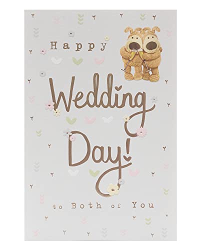 Boofle Wedding Card 2X14 Cm (Recondicionado Como Novo) UK Greetings - Cartões de cumprimentos e de nota - conjunto, 2 cartões, papel alta qualidade, impressão preto branco, dimensão 14x18 cm