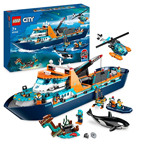 LEGO City: Barco Explorador do Ártico (Idade Mínima Recomendada: 7 anos - 563 Peças) LEGO - Blocos de encaixe - barco, explorador, ártico, lego city