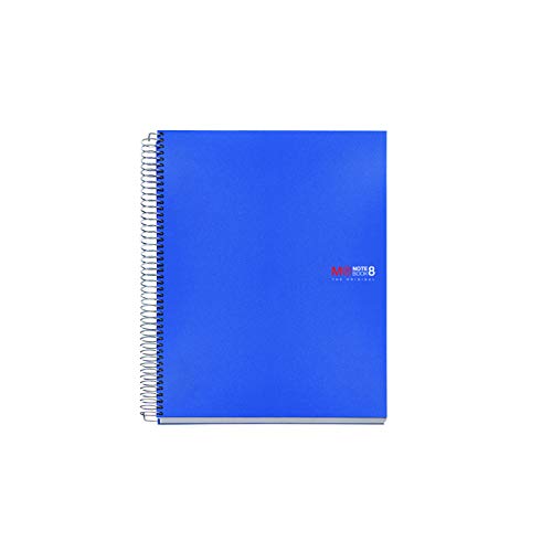Caderno Miquel Rius Notebook8 Azul (A4) MIQUELRIUS - Cadernos e bloco de notas - espiral, 70gr, sem ácidos, polipropileno