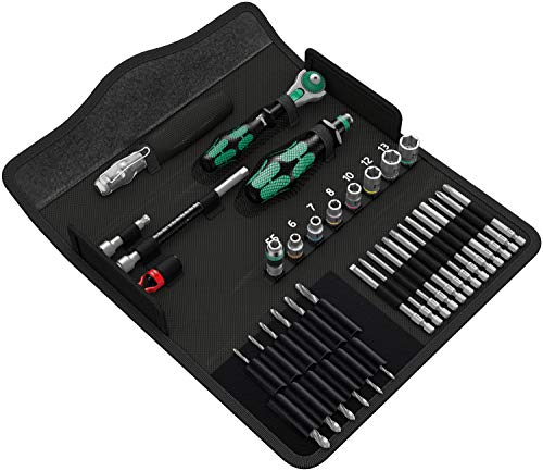 Conjunto de Chaves de Fenda WERA 05135928001 Wera - Conjuntos de ferramentas manuais - 39 peças, plástico resistente, anti-chuva