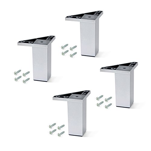 Pernas para Móvel, EMUCA, D. 60 Mm, Ajustável, Cinzento Metalizado, 4 Ud. Emuca - Peças e acessórios para secretárias - pernas, ajustável, cinzento metalizado