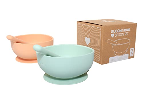 Conjunto de Tazas Y Cuchara de Silicona 2 Unidades Ana Wiz Ltd - Utensílios de mesa - silicone, base de sucção, duráveis, flexíveis
