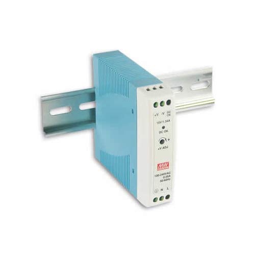 Fonte de Alimentação MEAN WELL MDR-20-12 MEAN WELL - Conversores de energia - 20 w, 85-264 V, 47-63 Hz, azul e branco