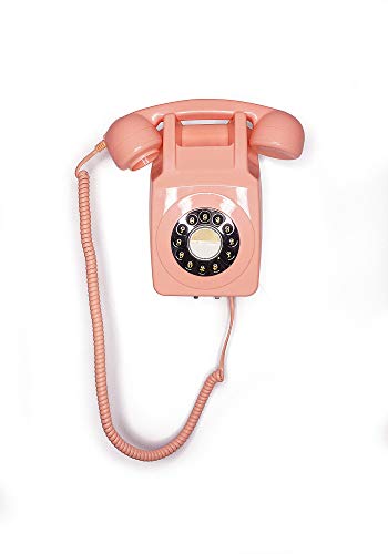 Telefone fixo com fios gpo retro gpo746wpk rosa (Telefone Fixo) Gpo - Telefones com fios - telefone fixo, fios, gpo retro, rosa