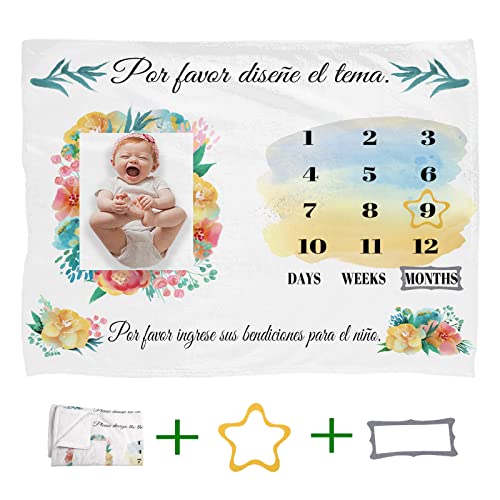 Manta de Criança BUAAODAM com Mensagens e Bendições em Espanhol Buaodam - Roupa de cama e cama - manta, criança, mensagens, bendições, espanhol