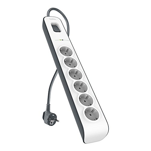 Extensão Elétrica BELKIN BSV603VF2M (6 Tomadas - Tipo F - 2 m) Belkin - Filtros de linha e supressores de surtos - 6 tomadas, tipo f, 2m