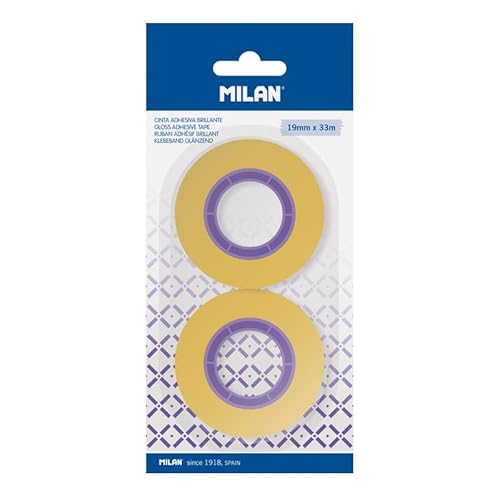 Fita Adesiva MILAN Transparente (Amarelo - 19mm X 33M) FACTIS, S.A. - Fitas adesivas de escritório - transparente, amarelo, 19mm, 33m