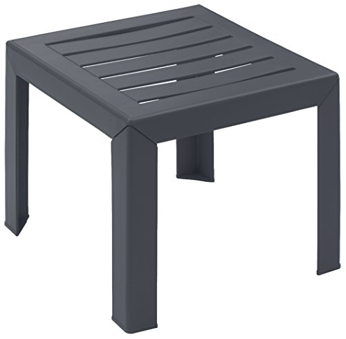 Mesa de Jardim GROSFILLEX Miami (Preto - Aço - 60x40x76 cm) GROSFILLEX - Mesas de exterior - aço, plástico preto, desmontável, extensível