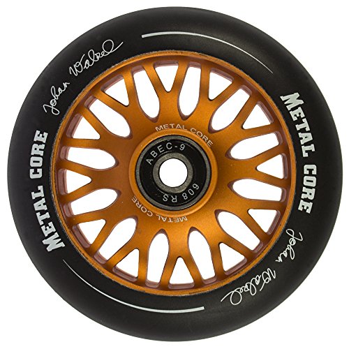 Rodas Scooter JOHAN 110Mm Goma Vermelho e Nucleo Verde Metal Core - Recreação ao ar livre - 110mm, goma, vermelho, núcleo verde