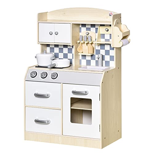 Cozinha Infantil HOMCOM | 54.5x29x80cm | Branco HOMCOM - Brinquedos - cozinha infantil, homcom, 54.5x29x80cm, branco