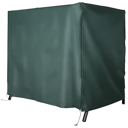 Cobertura de Baloiço Exterior Outsunny | 205 x 124 x 164 cm - Verde Escuro Outsunny - Acessórios para baloiços de alpendre - baloiço exterior, 205x124x164 cm, verde escuro