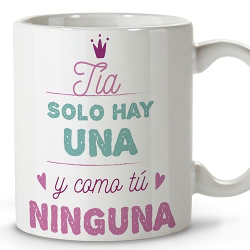 Caneca LOLAPix A Ser Tia (Castanho - Alumínio e Cerâmica) LolaPix - Canecas - alumínio, cerâmica, castanho