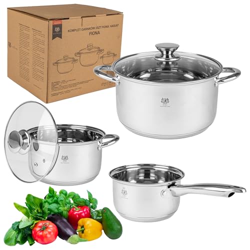 Conjunto de panelas para churasqueira e gás Tefal 3 peças Karl Hausmann - Utensílios de cozinha - alumínio, indicador luminoso, 3 peças, preto prateado