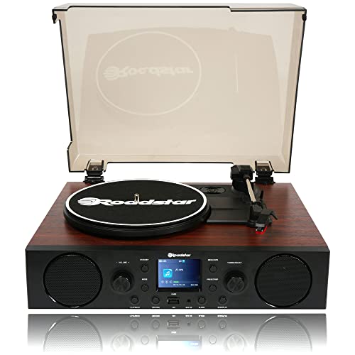 Gira-Discos Roadstar TTR-8850ED+BT | Castanho Roadstar - Áudio - gira-discos, roadstar, castanho, sistema musical