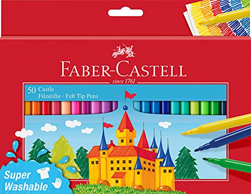Caneta de Feltro CASTELLO Super Washable (Multicor - 0.5 mm) Faber-Castell - Marcadores e marcadores de texto - super-lavável, 0.5 mm, multicor, crianças