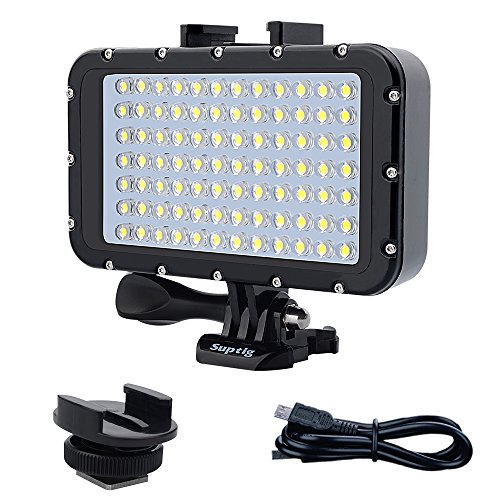 Luz Submersível SUPERTIG 84 Led (Branco - 3.5 m) Suptig - Iluminação para câmeras de vídeo - lanterna, preto, aço inoxidável, usb
