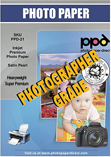 Papel Fotográfico PPD Inkjet A4 X 100 Folhas Photo Paper Direct - Papel de impressora e copiadora - alta qualidade, microporosa, saturnino, resistente à água