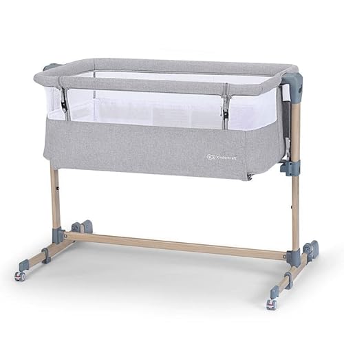 Berço KINDERKRAFT Nest Air em madeira cinza KINDERKRAFT - Móveis para bebês e crianças pequenas - multifuncional, recém-nascidos, 7,5cm, 9kg
