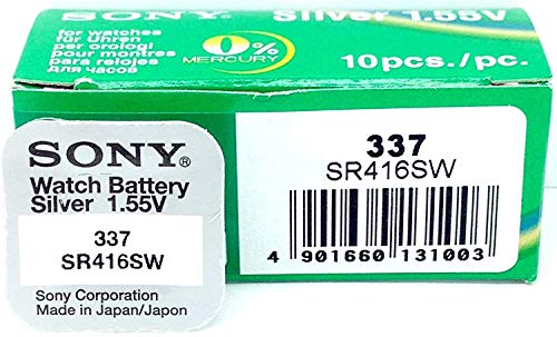 Pilha Recarregável SONY SR416SWN (10 Unidades) Sony - Baterias - 400 mAh, 1,5 V, alcalino, recarregável