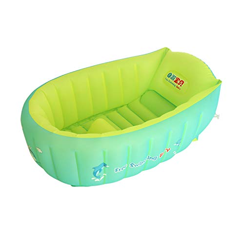 Piscina Insuflável YAAVAAW | Azul, Branco YAAVAAW - Móveis para bebês e crianças pequenas - 30 litros, pvc, 6 meses, ajustável
