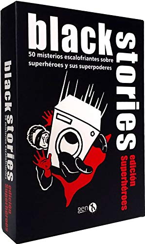 Jogo de Cartas BLACK STORIES Superheroes (Idade Mínima Recomendada: 6 anos) Gen X Games - Jogos de tabuleiro - super-heróis, jogo de cartas, idade mínima recomendada