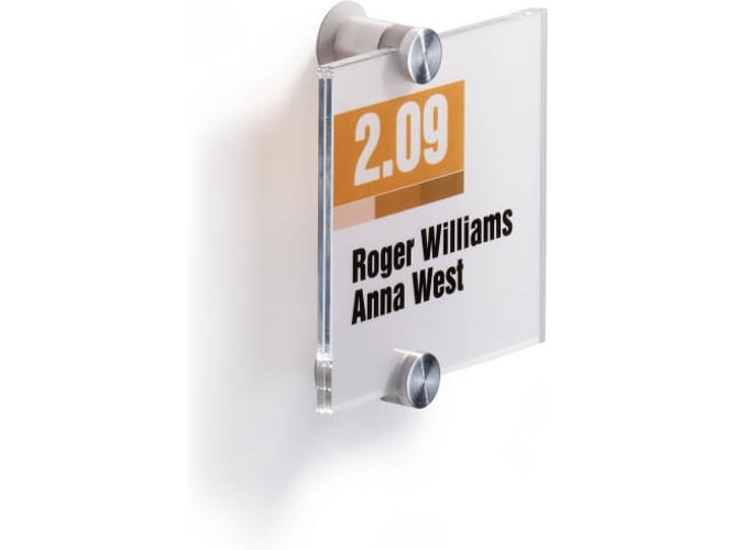 Placa de Informação Durable CRYSTAL SIGN 105x105mm Durable - Placas de identificação - transparente, cristal, 105x105mm