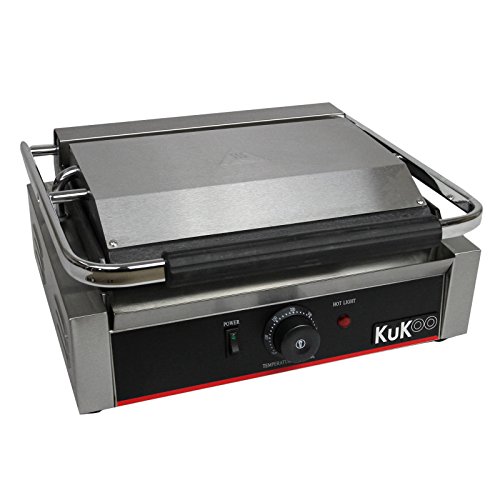 Grelhador de Placas KUKOO 1/2 Glatt-1/2 Gerillt KUKOO - Torradeiras e grelhadores - aço inoxidável, antiaderente, 43x31 cm, 2200 W