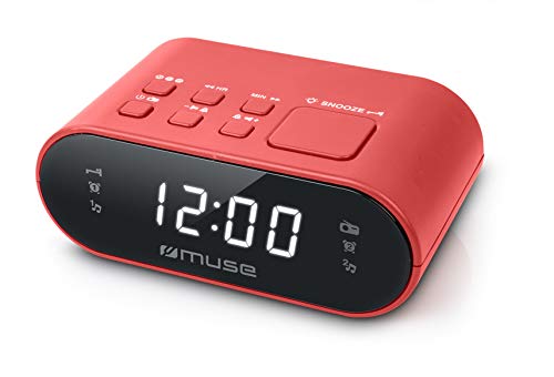 Rádio Despertador MUSE M-10 (Vermelho - Digital - Alarme Duplo) Muse - Radios - vermelho, digital, alarme duplo