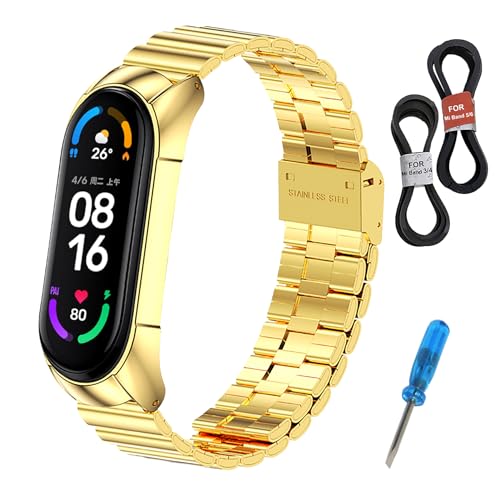 Bracelete para Xiaomi Band 6 MIJOBS Preto MIJOBS - Acessórios para monitor de atividades - aço inoxidável, preto, compatível Xiaomi Band 6