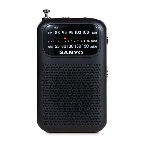 Rádio Portátil SANYO KS-112N (Preto - Digital - FM/AM - Pilhas) SANYO - Áudio - portátil, digital, fm/am, pilhas