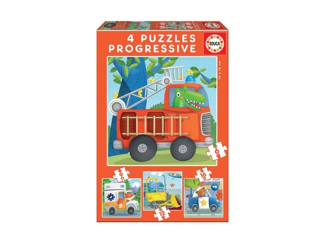 Puzzle 2D JUMBO Rescue Patrol (Idade Mínima Recomendada: 3 anos) EDUCA - Quebra-cabeças de encaixar - jumbo, rescue patrol, 100 peças, aventuras