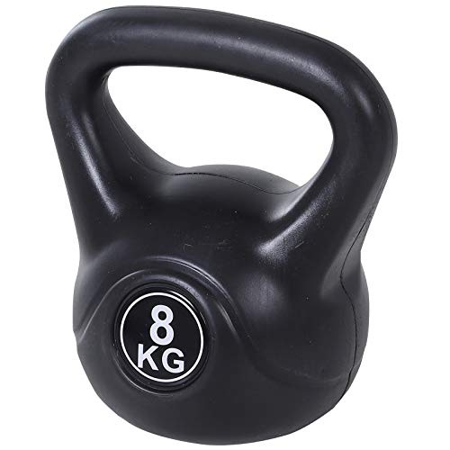 Kettle Bell Homcom Fitness 32Mm 2.5Kg Preto SPANISH AOSOM - Pesos livres - 25kg, 3,2mm, kettlebell, fitness