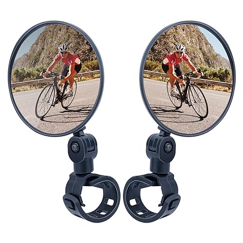 Espelho Retrovisor Giratório 2 Unidades TALIFOCA - Espelhos para bicicletas - 360º, ajustável, compatível, giratório