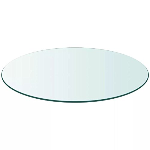 Tampo de Mesa Vidaxl Redondo Transparente (Vidro - 40 Cm) vidaXL - Móveis de exterior - vidro, 40 cm, redondo, transparente