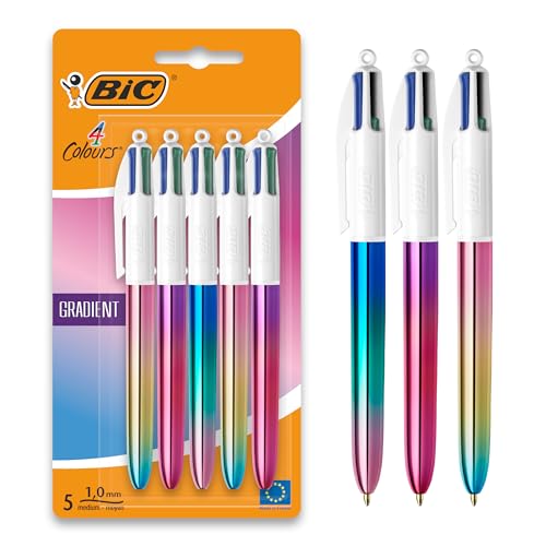 Esferográfica Bic 4 Cores Médio 1.0 Mm Multicor BIC - Canetas - 4 cores, 1.0 mm, tinta à base de água, ponta média