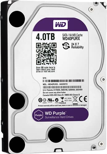 Disco HDD Interno WESTERN DIGITAL Purple (4 TB - SATA III) Western Digital - Discos rígidos - 4 TB, sata iii, 5400 rpm